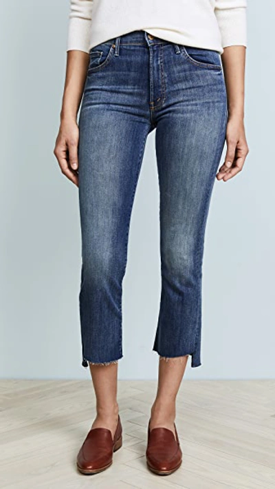 Shop Mother The Insider Crop Step Fray Jeans In Not Rough Enough