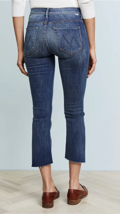 Shop Mother The Insider Crop Step Fray Jeans In Not Rough Enough