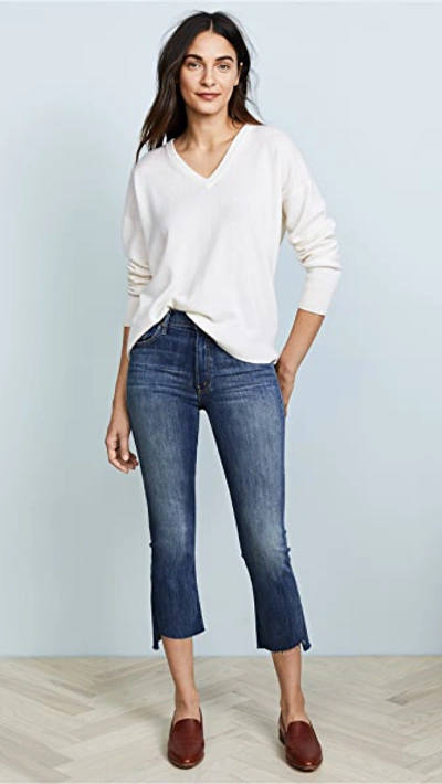 Shop Mother The Insider Crop Step Fray Jeans In Not Rough Enough