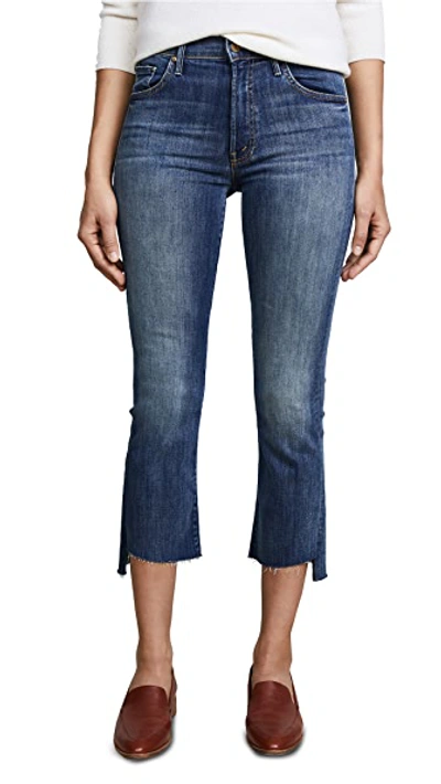 Shop Mother The Insider Crop Step Fray Jeans In Not Rough Enough