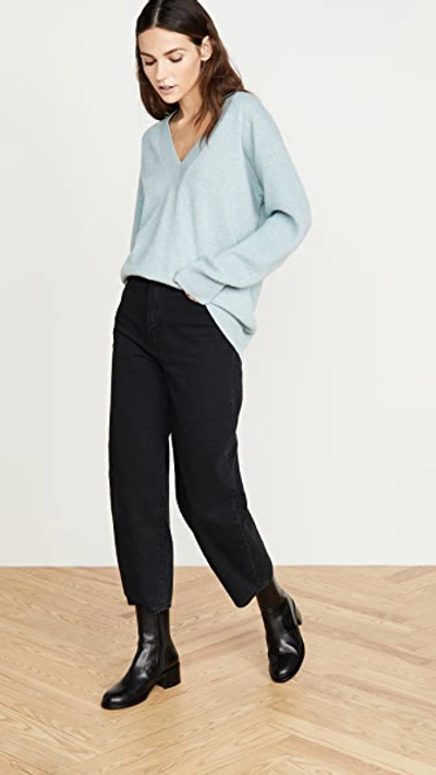 Shop Rag & Bone Logan Cashmere V Neck Sweater In Sea Foam Blue