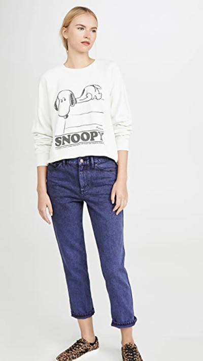 Shop Marc Jacobs The Peanuts Sweatshirt In Vintage White