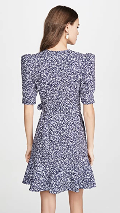 Shop Jonathan Simkhai Evelyn Floral Crepe Dress In Midnight