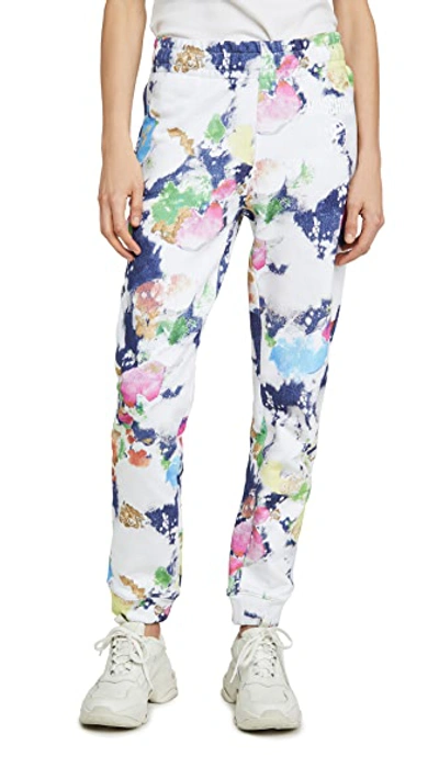 Shop Moschino Painted Sweatpants In Fantasy Print