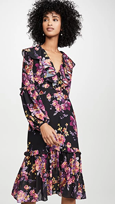 Shop Amanda Uprichard Talulah Midi Dress In Evening Blossom