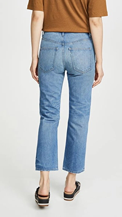 Shop Askk High Rise Straight Jeans In State Street