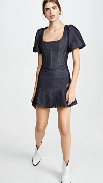I.am.gia Chelsey Puff sleeve Denim Flare Dress In Blue ModeSens