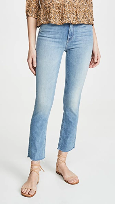 Shop Mother The Mid Rise Dazzler Ankle Fray Jeans In Jackpot