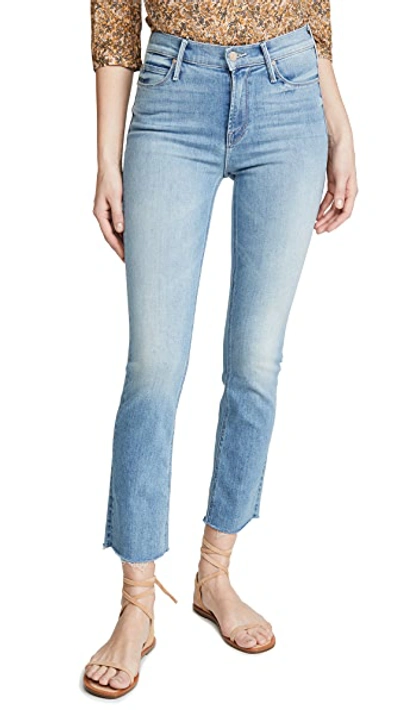 Shop Mother The Mid Rise Dazzler Ankle Fray Jeans In Jackpot