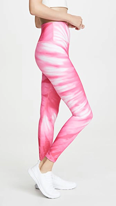 Shop Splits59 Bardot 7/8 High Waist Tights In Pink Tye Dye