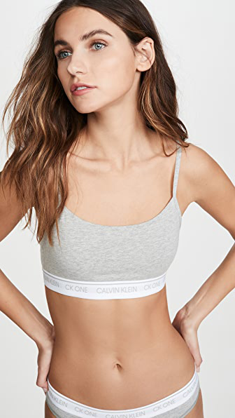 Calvin Klein Underwear Ck One Unlined Bralette - Xs - Also In: L, Xl In  Grey Heather | ModeSens