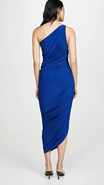 Shop Norma Kamali Diana Gown In Berry Blue
