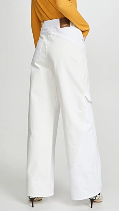 Shop Jacquemus Jeans Of Nimes In White/beige