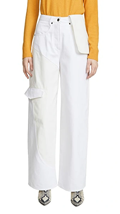 Shop Jacquemus Jeans Of Nimes In White/beige