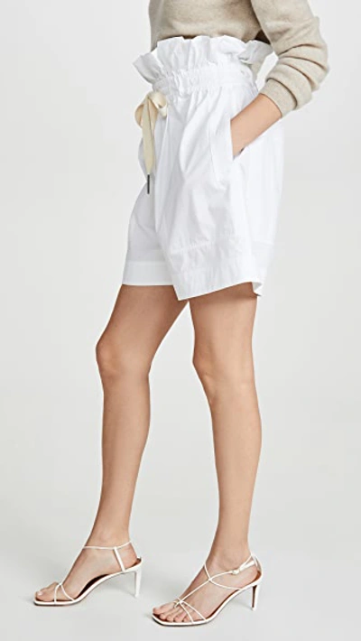 Shop Lee Mathews Dwight Paperbag Shorts In White
