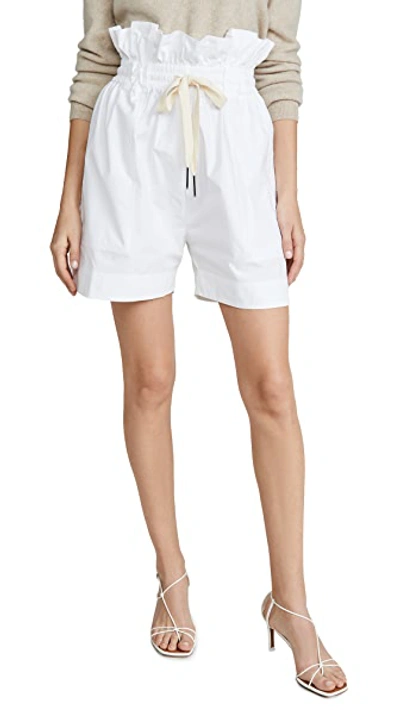Shop Lee Mathews Dwight Paperbag Shorts In White