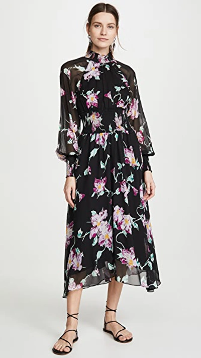 Shop A.l.c Casey Dress In Black/purple