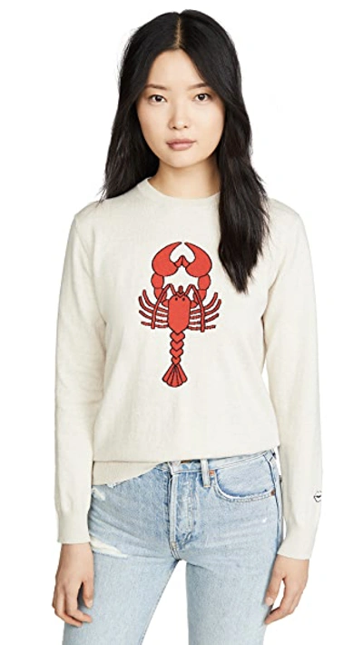 Shop Markus Lupfer Mia Intarsia Lobster Sweater In Sand Red