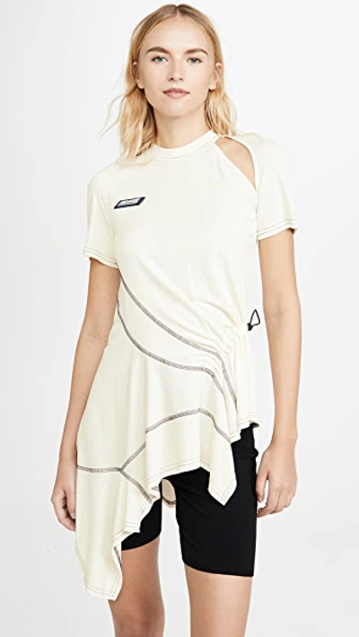 Shop Monse Deconstructed Cycling Top In Ivory