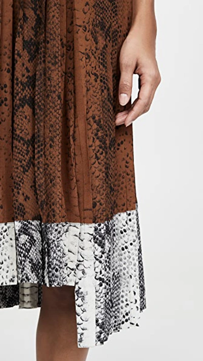Shop N°21 Snake Print Pleated Skirt In Multi
