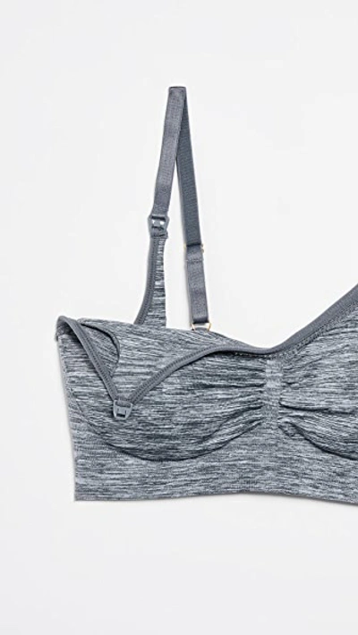 Shop Rosie Pope Seamless Nursing Bra In Graphite Heather