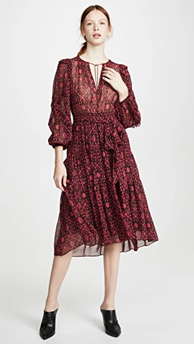 Shop Ulla Johnson Aliya Dress In Fuschia