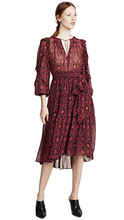 Shop Ulla Johnson Aliya Dress In Fuschia