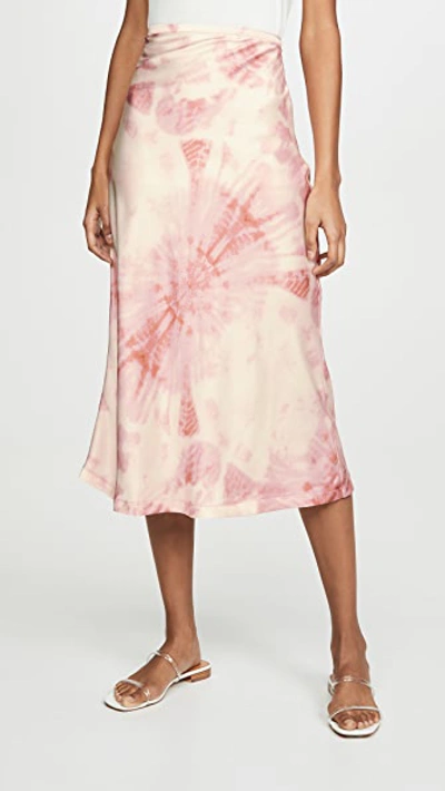 Shop Lioness Tie Dye Skirt In Pink Tie Dye