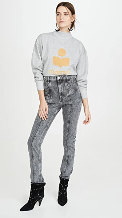 Shop Isabel Marant Étoile Moby Pullover Sweatshirt In Grey