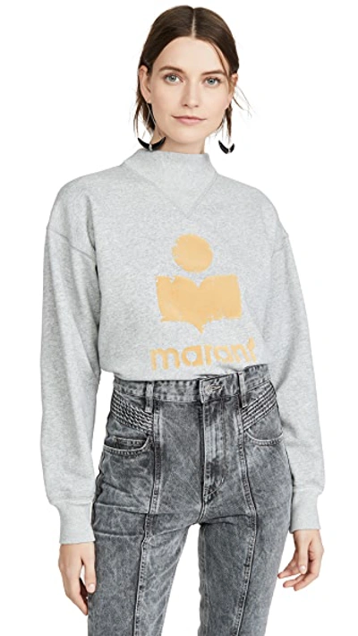 Shop Isabel Marant Étoile Moby Pullover Sweatshirt In Grey