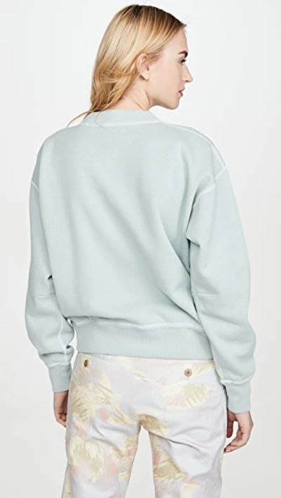 Shop Isabel Marant Étoile Moby Pullover Sweatshirt In Celadon