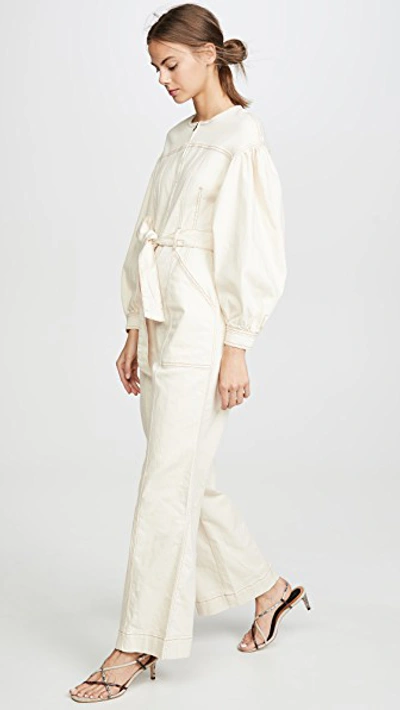 Shop Ulla Johnson Akiba Jumpsuit In Blanc