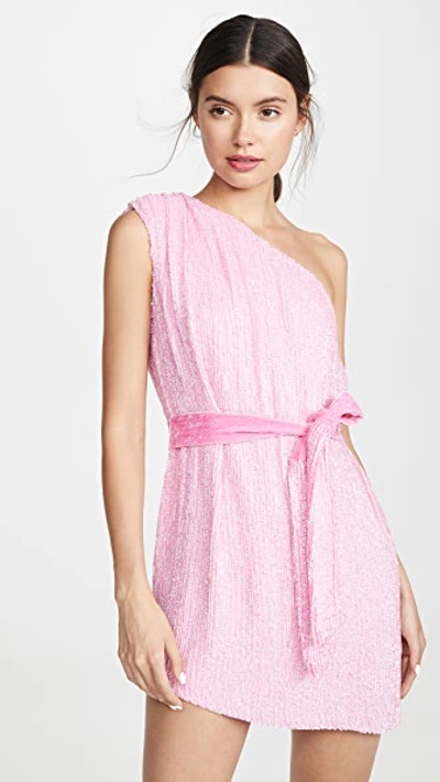 Shop Retroféte Ella Sequined Dress In Unicorn Pink