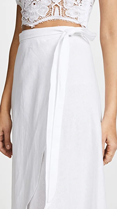 Shop Miguelina Ballerina Skirt In Pure White