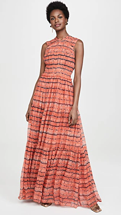 Shop Ulla Johnson Freesia Gown In Chili Tie Dye