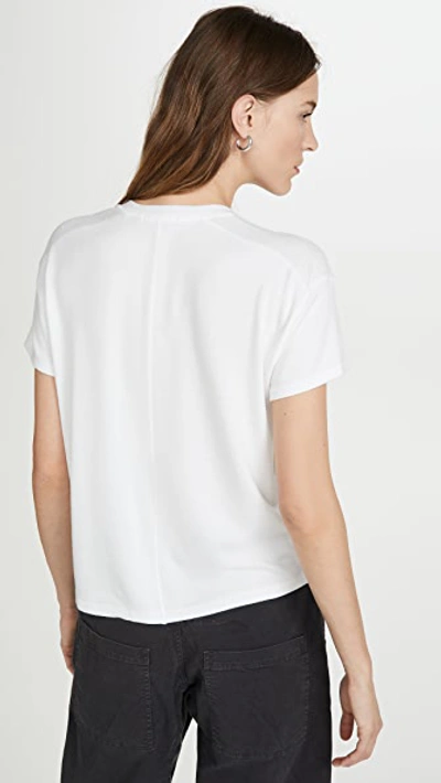 Shop Rag & Bone The Knit V Neck Tee In White