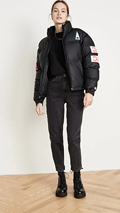 Shop Adidas Originals By Alexander Wang Flex2club Puffer Jacket In Black
