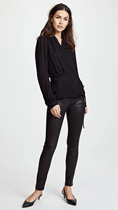 Shop L Agence Cara Blouse In Black
