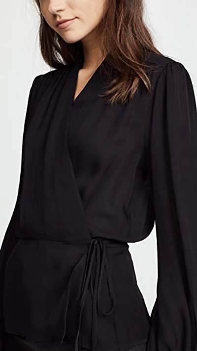 Shop L Agence Cara Blouse In Black