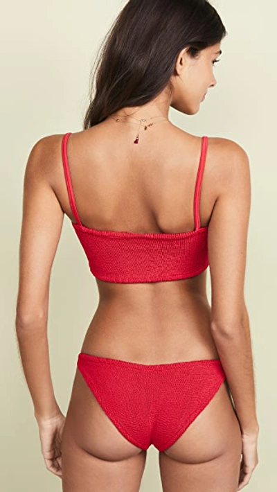 Shop Hunza G Gigi Bikini Set In Red