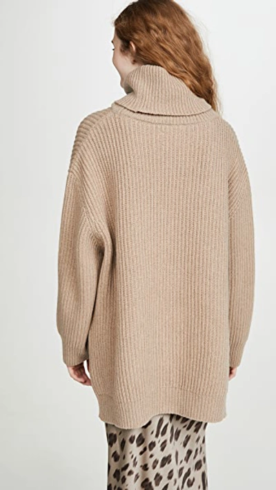 Shop Anine Bing Olivia Cashmere Sweater In Sand