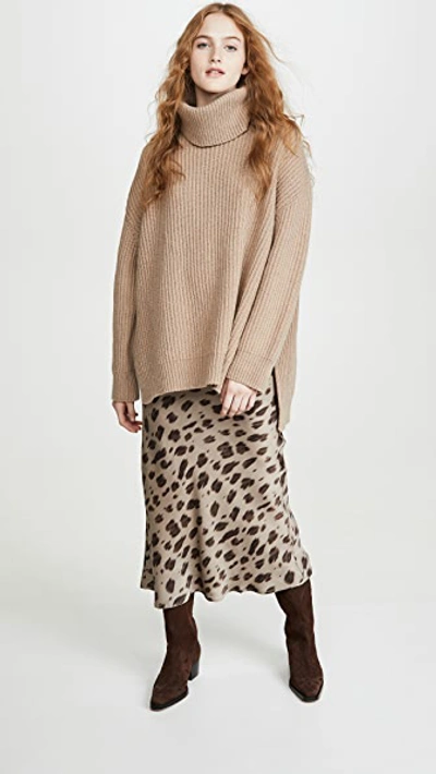 Shop Anine Bing Olivia Cashmere Sweater In Sand