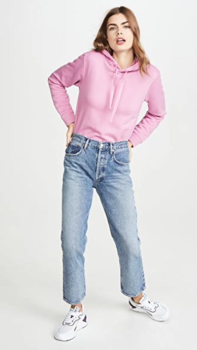 Shop Apc Hoodie Erin In Rose