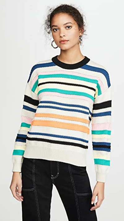 Shop Kenzo Seasonal Stripes Sweater In Multicolor