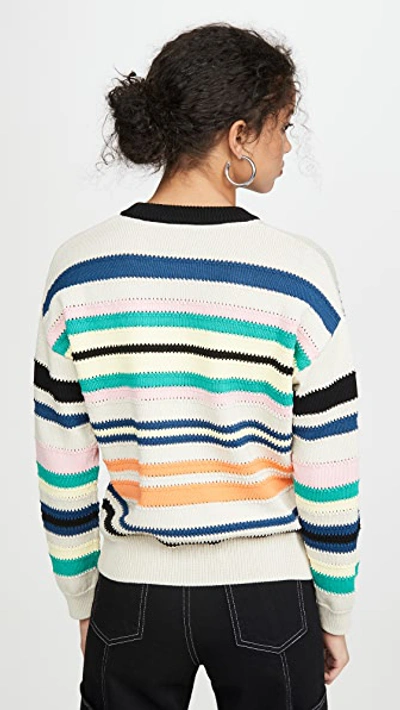 Shop Kenzo Seasonal Stripes Sweater In Multicolor