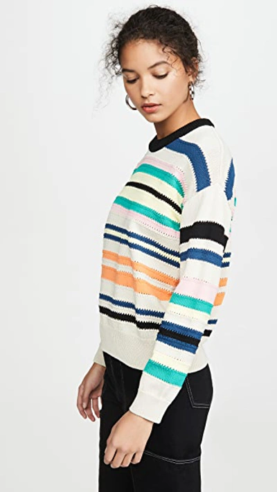 Shop Kenzo Seasonal Stripes Sweater In Multicolor