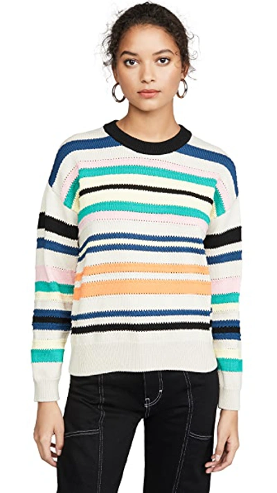 Shop Kenzo Seasonal Stripes Sweater In Multicolor