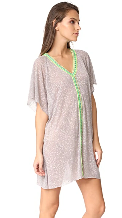 Shop Pitusa Mini Abaya Dress In Grey