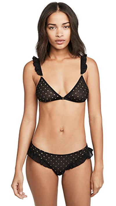 Shop Bluebella Effy Bra And Brief Set In Black/gold