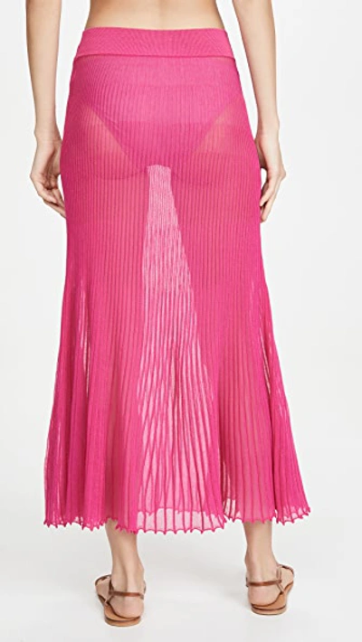 Shop Jacquemus The Long Helado Skirt In Pink